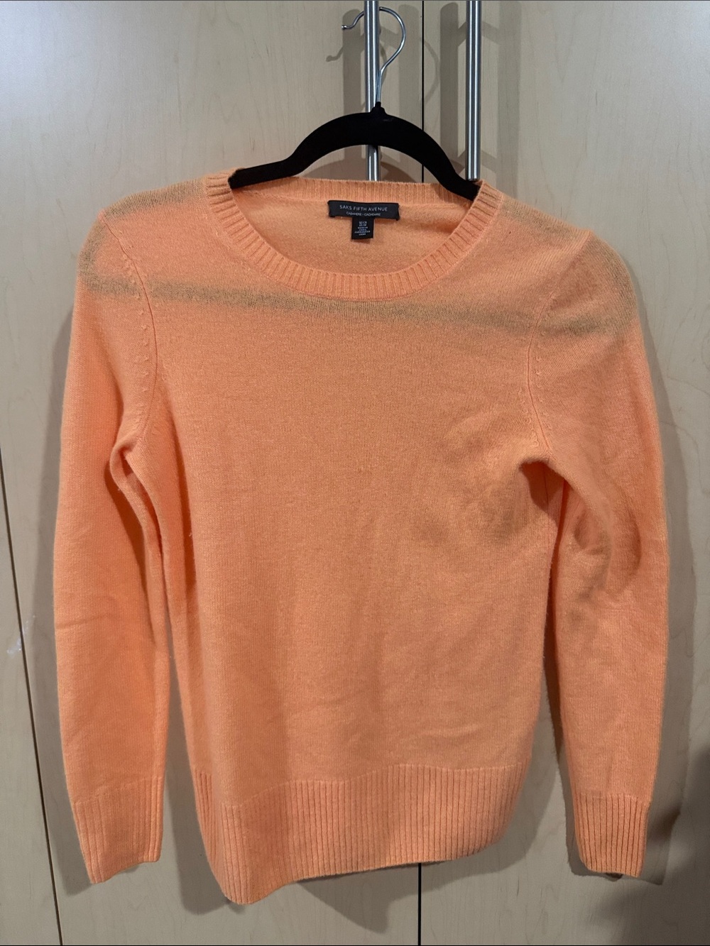 Saks Fifth Avenue Peach Crewneck Sweater